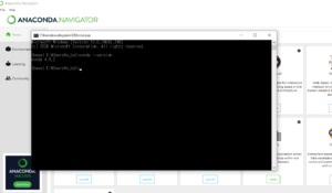 Anaconda Navigator（Windows10）の操作